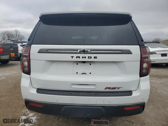 2022 Chevrolet Tahoe RST with VIN 1GNSKRKD9NR281250, listed as a Copart auction lot 41487825 with 0 mi miles and Salvage Title. Bid and sale history available at carsss.com. Image 6.