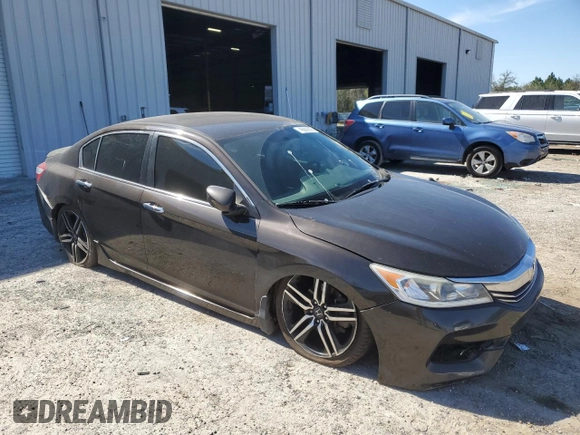 2017 Honda Accord Sedan Sport with VIN 1HGCR2F57HA285272, listed as a Copart auction lot 45609575 with 95,451 mi miles and Salvage Title. Bid and sale history available at carsss.com. Image 4.