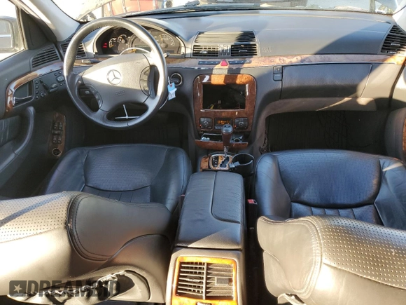 2003 Mercedes-Benz S 55 AMG with VIN WDBNG74J23A378637, listed as a Copart auction lot 88428295 with 128,658 mi miles and Salvage Title. Bid and sale history available at DreamBid. Image 8.