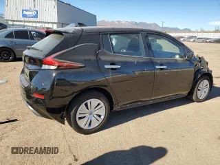 2025 Nissan LEAF S with VIN 1N4AZ1BV1SC557757, listed as a Copart auction lot 80913174 with 3,270 mi miles and Salvage Title. Bid and sale history available at carsss.com. Image 3.