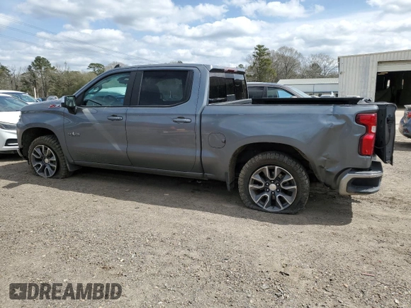 2021 Chevrolet Silverado 1500 LT with VIN 3GCUYDET4MG154765, listed as a Copart auction lot 48231225 with 99,353 mi miles and Salvage Title. Bid and sale history available at carsss.com. Image 2.