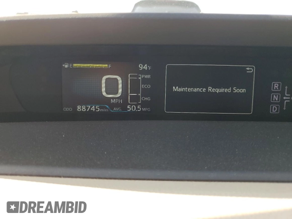 2017 Toyota Prius Two z VIN JTDKBRFU1H3545894, wystawiony jako Copart lot #54565485 z przebiegiem 88 745 mil mil oraz Czysty tytuł • Clean title. Historia ofert i sprzedaży dostępna na DreamBid. Obrazek 9.