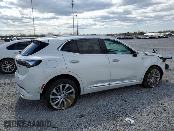 2025 Buick Envision Preferred with VIN LRBFZME49SD005985, listed as a Copart auction lot 50192235 with 555 mi miles and Salvage Title. Bid and sale history available at DreamBid. Image 3.
