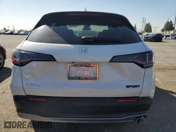 2024 Honda HR-V Sport with VIN 3CZRZ1H50RM747587, listed as a Copart auction lot 46662915 with 6,621 mi miles and Salvage Title. Bid and sale history available at carsss.com. Image 6.