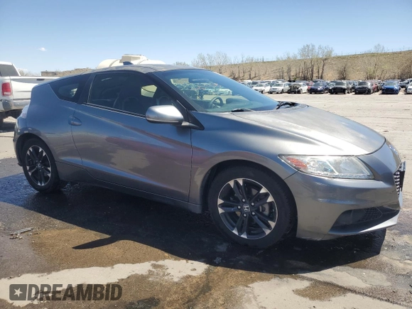 2015 Honda CR-Z EX with VIN JHMZF1D64FS001254, listed as a Copart auction lot 53082825 with 57,910 mi miles and Salvage title. Bid and sale history available at DreamBid. Image 4.
