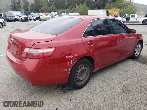 2008 Toyota Camry LE with VIN 4T4BE46K18R022928, listed as a Copart auction lot 53551745 with 176,480 mi miles and Salvage Title. Bid and sale history available at carsss.com. Image 3.