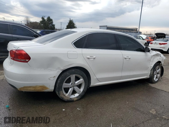 2013 Volkswagen Passat SE with VIN 1VWBN7A39DC029977, listed as a Copart auction lot 46787035 with 106,801 mi miles and Salvage title. Bid and sale history available at DreamBid. Image 3.