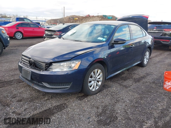 2012 Volkswagen Passat S w/Appearance with VIN 1VWAP7A36CC090112, listed as a IAAI auction lot 41983476 with 118,853 mi miles. Bid and sale history available at carsss.com. Image 2.