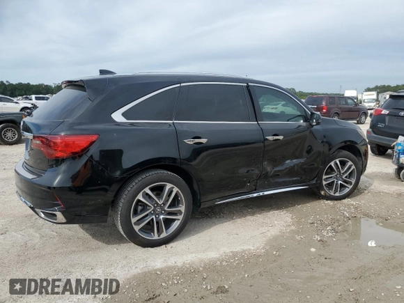 2017 Acura MDX Sport Hybrid w/Advance Pkg with VIN 5FRYD7H77HB000719, listed as a Copart auction lot 48509964 with 103,000 mi miles and Salvage Title. Bid and sale history available at carsss.com. Image 3.