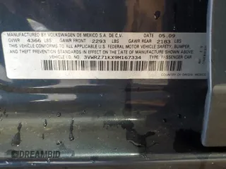 2009 Volkswagen Jetta SE z VIN 3VWRZ71KX9M167334, wystawiony jako Copart lot #63056825 z przebiegiem 187 466 mil mil oraz Szkoda całkowita • Salvage title. Historia ofert i sprzedaży dostępna na DreamBid. Obrazek 12.
