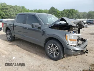 2021 Ford F-150 XL with VIN 1FTEW1C86MKE53397, listed as a Copart auction lot 56956825 with 62,848 mi miles and Salvage title. Bid and sale history available at DreamBid. Image 4.