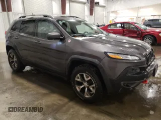 2017 Jeep Cherokee Trailhawk L Plus with VIN 1C4PJMBS0HD225346, listed as a Copart auction lot 85757134 with 81,810 mi miles and Salvage Title. Bid and sale history available at carsss.com. Image 4.