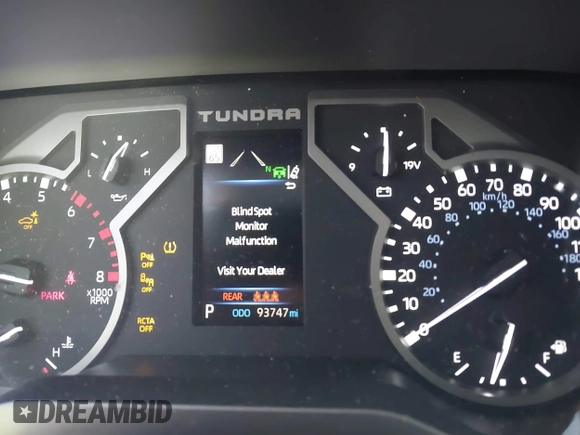 2022 Toyota Tundra Limited with VIN 5TFJA5AB7NX011302, listed as a IAAI auction lot 41400983 with 93,747 mi miles and . Bid and sale history available at DreamBid. Image 7.