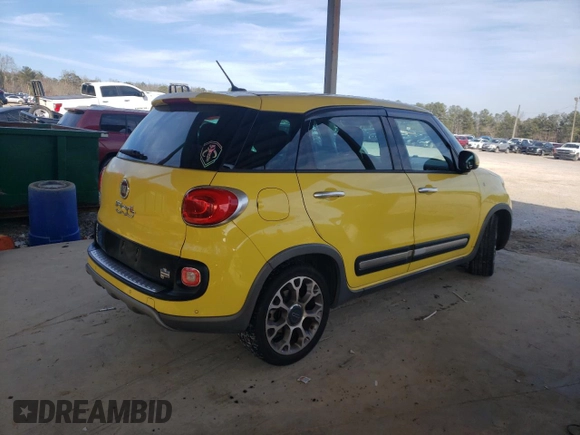 2014 FIAT 500L Trekking with VIN ZFBCFADH1EZ021222, listed as a Copart auction lot 42231435 with 87,574 mi miles and Salvage Title. Bid and sale history available at carsss.com. Image 3.