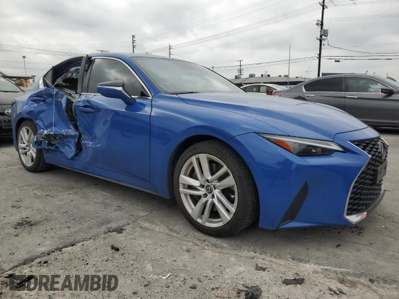 2022 Lexus IS with VIN JTHAA1D26N5122731, listed as a Copart auction lot 50445945 with 42,388 mi miles and Salvage Title. Bid and sale history available at carsss.com. Image 4.