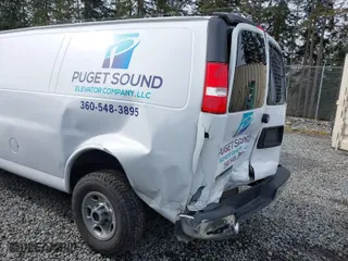 2019 Chevrolet Express Cargo Van with VIN 1GCWGAFG0K1346126, listed as a IAAI auction lot 41764267 with 63,697 mi miles. Bid and sale history available at carsss.com. Image 6.