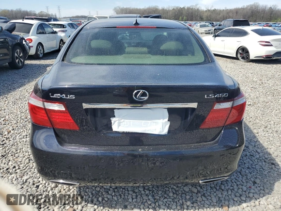 2009 Lexus LS 460 with VIN JTHBL46F495086267, listed as a Copart auction lot 50004355 with 114,937 mi miles and Salvage Title. Bid and sale history available at DreamBid. Image 6.