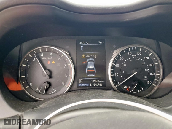 2020 Infiniti Q50 Luxe with VIN JN1EV7AP4LM206174, listed as a Copart auction lot 62498325 with 58,993 mi miles and Salvage title. Bid and sale history available at DreamBid. Image 9.