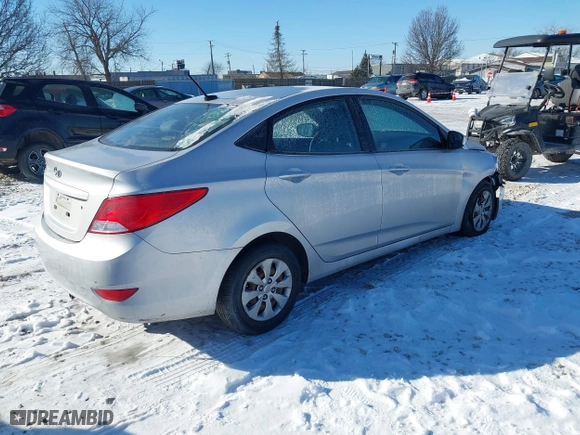 2016 Hyundai Accent SE with VIN KMHCT4AE5GU946079, listed as a IAAI auction lot 41635269 with 120,819 mi miles. Bid and sale history available at carsss.com. Image 4.