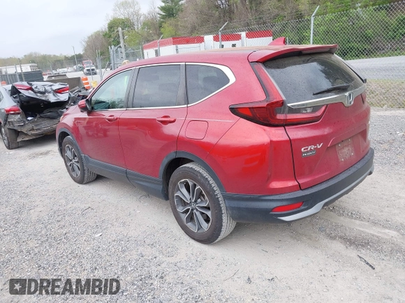 2021 Honda CR-V EX-L with VIN 5J6RW2H8XML022453, listed as a IAAI auction lot 42114122 with 55,550 mi miles and . Bid and sale history available at DreamBid. Image 3.