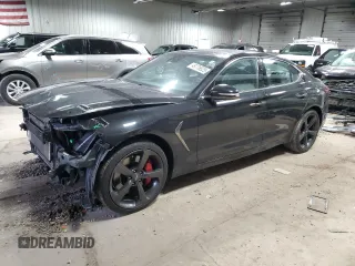 2019 Genesis G70 Advanced z VIN KMTG34LE9KU025478, wystawiony jako Copart lot #49776525 z przebiegiem 57 583 mil mil oraz Szkoda całkowita • Salvage title. Historia ofert i sprzedaży dostępna na DreamBid. Obrazek 1.