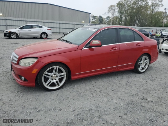 2009 Mercedes-Benz C-Class 3.0L Sport with VIN WDDGF54X49F233221, listed as a Copart auction lot 51239705 with 171,756 mi miles and Salvage Title. Bid and sale history available at carsss.com. Image 1.