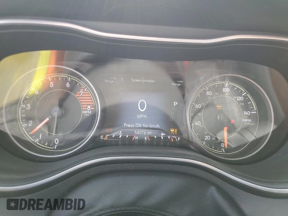 2022 Jeep Cherokee Limited with VIN 1C4PJMDX7ND541072, listed as a Copart auction lot 54271245 with 54,076 mi miles and Non repairable. Bid and sale history available at DreamBid. Image 9.