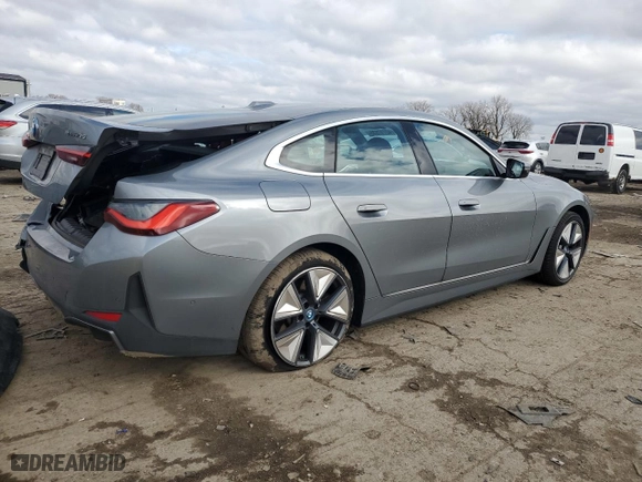 2024 BMW i4 eDrive35 with VIN WBY43AW07RFR69776, listed as a Copart auction lot 42717535 with NaN miles and Salvage Title. Bid and sale history available at carsss.com. Image 3.