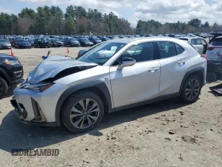 2019 Lexus UX 250h with VIN JTHU9JBH2K2003858, listed as a Copart auction lot 54299255 with 70,582 mi miles and Salvage title. Bid and sale history available at DreamBid. Image 1.