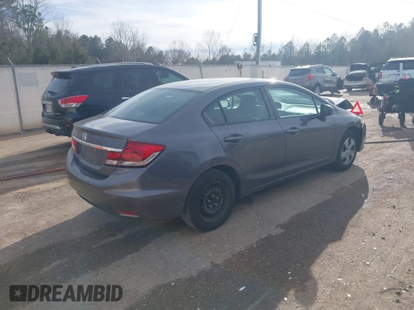 2015 Honda Civic Sedan LX with VIN 19XFB2F5XFE087411, listed as a IAAI auction lot 41741266 with 83,259 mi miles. Bid and sale history available at carsss.com. Image 4.