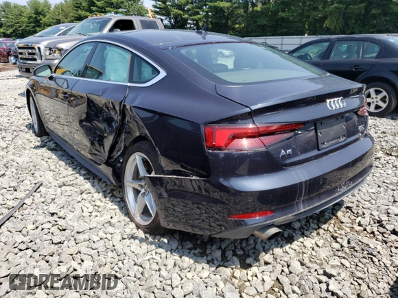 2018 Audi A5 Sportback Premium Plus with VIN WAUENCF54JA100459, listed as a Copart auction lot 53349513 with 48,719 mi miles. Bid and sale history available at carsss.com. Image 2.