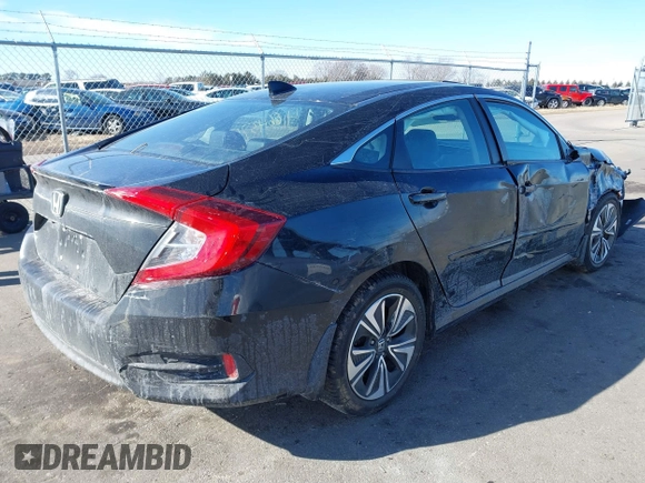 2017 Honda Civic Sedan EX-L with VIN 19XFC1F77HE015318, listed as a IAAI auction lot 41664375 with 61,011 mi miles. Bid and sale history available at carsss.com. Image 4.