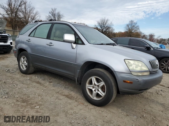 2001 Lexus RX 300 with VIN JTJHF10U510206858, listed as a Copart auction lot 80909304 with 219,722 mi miles and Salvage Title. Bid and sale history available at carsss.com. Image 4.