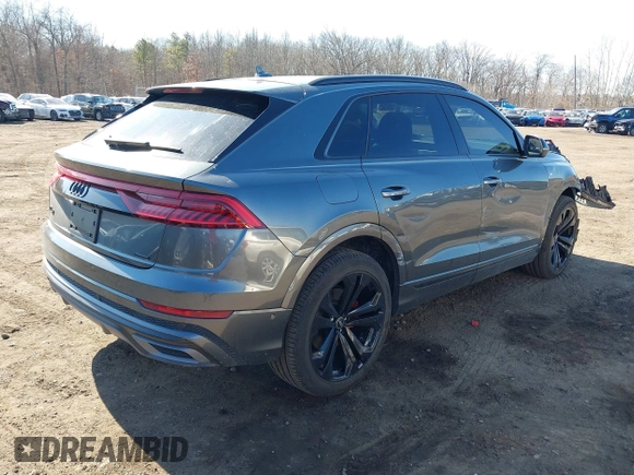 2021 Audi Q8 Premium Plus with VIN WA1EVAF16MD026866, listed as a IAAI auction lot 41555574 with 34,270 mi miles and . Bid and sale history available at DreamBid. Image 4.