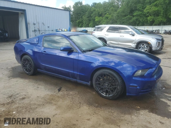 2013 Ford Mustang V6 with VIN 1ZVBP8AM4D5207405, listed as a Copart auction lot 53389355 with 157,603 mi miles and Salvage title. Bid and sale history available at DreamBid. Image 4.