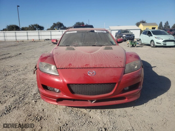 2004 Mazda RX-8 with VIN JM1FE173340122567, listed as a Copart auction lot 76424894 with 136,772 mi miles and Clean Title. Bid and sale history available at carsss.com. Image 5.