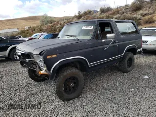 1986 Ford Bronco Custom with VIN 1FMEU15H7GLB19165, listed as a Copart auction lot 71802554 with 81,444 mi miles and Salvage Title. Bid and sale history available at carsss.com. Image 1.