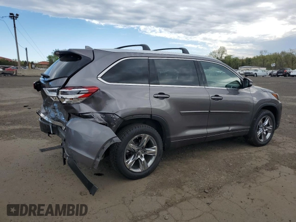 2019 Toyota Highlander Limited with VIN 5TDDZRFH0KS992455, listed as a Copart auction lot 54707655 with 408,319 mi miles and Salvage title. Bid and sale history available at DreamBid. Image 3.