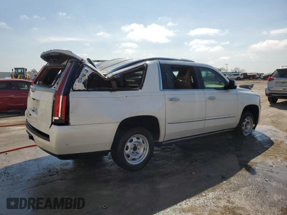 2019 Cadillac Escalade ESV Platinum z VIN 1GYS4KKJ5KR184374, wystawiony jako Copart lot #44376095 z przebiegiem 81 682 mil mil oraz Nie do naprawy • Non repairable. Historia ofert i sprzedaży dostępna na DreamBid. Obrazek 3.