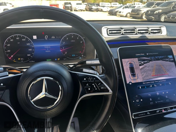 2021 Mercedes-Benz S S 580 with VIN W1K6G7GB5MA038965, listed as a Copart auction lot 55501585 with 90,055 mi miles and Clean Title. Bid and sale history available at carsss.com. Image 8.