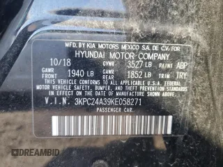 2019 Hyundai Accent SE with VIN 3KPC24A39KE058271, listed as a Copart auction lot 48182845 with 83,872 mi miles and Salvage Title. Bid and sale history available at carsss.com. Image 12.
