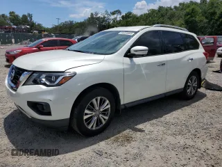 2019 Nissan Pathfinder SL with VIN 5N1DR2MNXKC652937, listed as a Copart auction lot 60358885 with 56,662 mi miles and Non repairable. Bid and sale history available at DreamBid. Image 1.