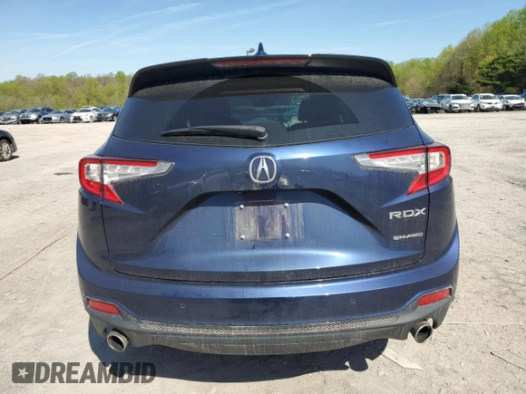 2020 Acura RDX w/Technology Pkg with VIN 5J8TC2H56LL034223, listed as a Copart auction lot 51242484 with 16,667 mi miles. Bid and sale history available at carsss.com. Image 6.