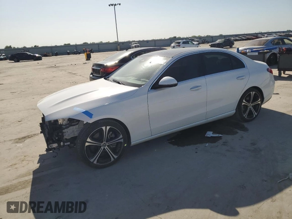 2023 Mercedes-Benz C 300 with VIN W1KAF4GB4PR070999, listed as a Copart auction lot 52295915 with 27,430 mi miles and Salvage Title. Bid and sale history available at carsss.com. Image 1.