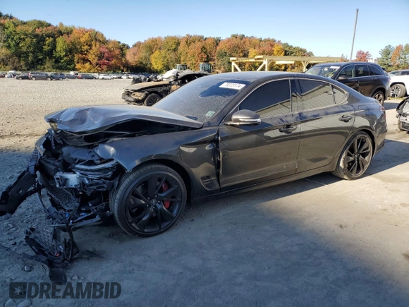2023 Genesis G70 3.3T with VIN KMTG54TE5PU117687, listed as a Copart auction lot 76373174 with 41,892 mi miles and Salvage Title. Bid and sale history available at carsss.com. Image 1.