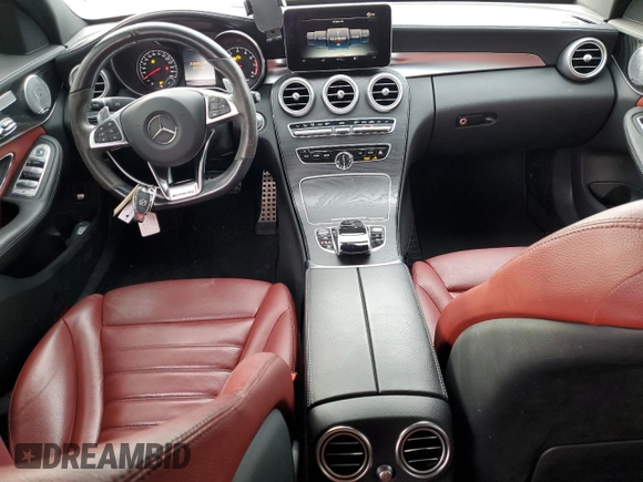 2016 Mercedes-Benz C 450 AMG with VIN 55SWF6EB5GU110266, listed as a Copart auction lot 43308835 with 42,148 mi miles and Salvage title. Bid and sale history available at DreamBid. Image 8.