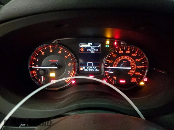 2015 Subaru WRX Premium with VIN JF1VA1D63F9816993, listed as a Copart auction lot 57144565 with 107,860 mi miles and Salvage title. Bid and sale history available at DreamBid. Image 9.