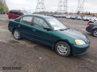 2001 Honda Civic LX with VIN 2HGES16531H556116, listed as a IAAI auction lot 42004307 with 139,074 mi miles. Bid and sale history available at carsss.com. Image 1.