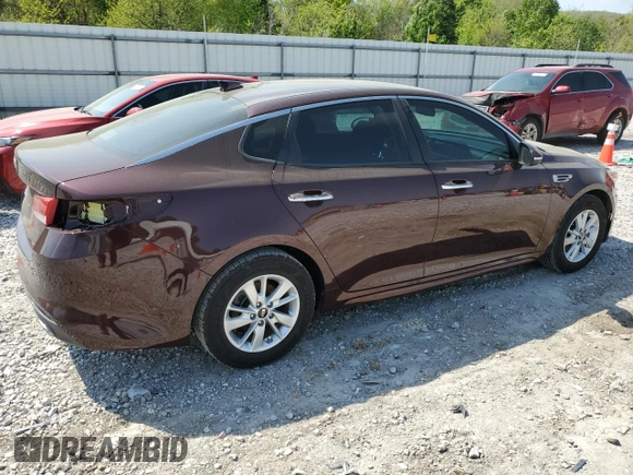 2017 Kia Optima LX with VIN 5XXGT4L39HG159354, listed as a Copart auction lot 51959355 with 61,061 mi miles and Salvage title. Bid and sale history available at DreamBid. Image 3.