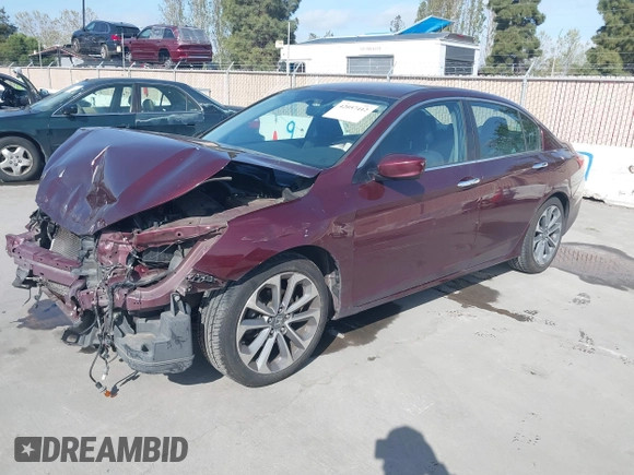2014 Honda Accord Sport with VIN 1HGCR2F57EA244460, listed as a IAAI auction lot 42057412 with 214,441 mi miles and . Bid and sale history available at carsss.com. Image 18.